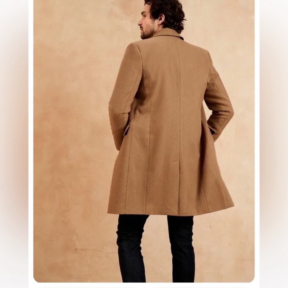 Banana Republic | Camel Colored Wool Cashmere Blend Top Coat - Picture 5 of 16